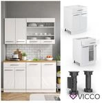 VICCO Schubunterschrank 60 cm Wei&szlig; K&uuml;chenzeile Unterschrank R-Line