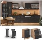 Vicco Schubladenunterschrank K&uuml;chenschrank K&uuml;chenzeile R-Line 60 cm Eiche Anthrazit