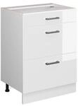 Vicco Schubladenunterschrank K&uuml;chenschrank K&uuml;chenzeile R-Line 60 cm Wei&szlig; Schublade