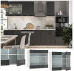 Vicco H&auml;ngeglasschrank 80 cm FAME Line K&uuml;chenschrank K&uuml;chenzeile Landhaus