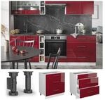 Vicco Schubladenunterschrank K&uuml;chenschrank K&uuml;chenm&ouml;bel Fame-Line Wei&szlig; Bordeaux