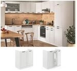 Vicco Sp&uuml;lenunterschrank 80 cm Wei&szlig; K&uuml;chenschrank Unterschrank K&uuml;chenzeile R-Line