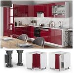 VICCO Eckunterschrank 87 cm Bordeaux Hochglanz K&uuml;chenschrank H&auml;ngeschrank