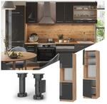 Vicco Herdumbauschrank K&uuml;chenschrank K&uuml;chenm&ouml;bel Fame-Line Eiche Anthrazit 60 cm
