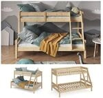 VitaliSpa Hochbett Kinderbett Spielbett Everest Natur modern 120x200 Massivholz