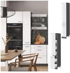 Vicco Apothekerhochschrank K&uuml;chenschrank K&uuml;chenzeile R-Line 30 cm Anthrazit Wei&szlig;