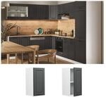 Vicco H&auml;ngeschrank K&uuml;chenschrank K&uuml;chenzeile Landhaus R-Line 30 cm Wei&szlig;-Anthrazit