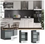 VICCO H&auml;ngeglasschrank 40 cm Wei&szlig; Hochglanz K&uuml;chenschrank H&auml;ngeschrank