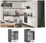 Vicco H&auml;ngeglasschrank 40 cm Anthrazit K&uuml;chenschrank H&auml;ngeschrank K&uuml;chenzeile