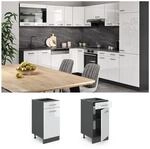 VICCO K&uuml;chenschrank Unterschrank Schubunterschrank 40 cm R-Line Anthrazit