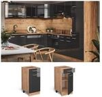 Vicco Schubunterschrank K&uuml;chenschrank K&uuml;chenzeile R-Line 40 cm Goldkraft Anthrazit