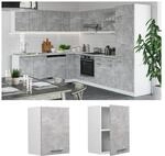 Vicco H&auml;ngeschrank K&uuml;chenschrank K&uuml;chenzeile R-Line 45 cm Wei&szlig; Beton T&uuml;r F&auml;cher