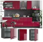 VICCO H&auml;ngeschrank 50 cm Bordeaux Hochglanz K&uuml;chenschrank H&auml;ngeschrank