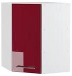 VICCO Eck H&auml;ngeschrank 57 cm Bordeaux Hochglanz K&uuml;chenschrank H&auml;ngeschrank