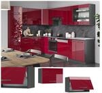 VICCO H&auml;ngeschrank 60cm (flach) Bordeaux Hochglanz K&uuml;chenschrank Dunstabzug