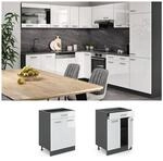 VICCO K&uuml;chenschrank Unterschrank Schubunterschrank 60 cm R-Line Anthrazit