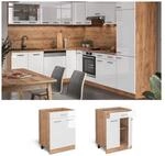 Vicco Schubunterschrank K&uuml;chenschrank K&uuml;chenzeile R-Line 60 cm Goldkraft Wei&szlig;