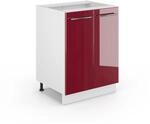 VICCO Unterschrank 60 cm Bordeaux Hochglanz K&uuml;chenschrank H&auml;ngeschrank K&uuml;chenzeile