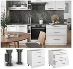 Vicco Schubladenunterschrank K&uuml;chenschrank K&uuml;chenm&ouml;bel Fame-Line Wei&szlig; 80 cm