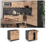 VICCO K&uuml;chenschrank Unterschrank Schubunterschrank 80 cm R-Line Anthrazit