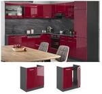 VICCO K&uuml;chenschrank Sp&uuml;lenunterschrank 80 cm R-Line Anthrazit