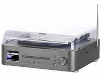 Auvisio Musikanlage MHX-630 Plattenspieler/Digitalisierer, CD, DAB+/FM/ Internetradio