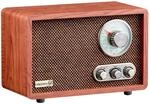 Cyberlux Bluetooth Retro-Radio mit USB/SD-Karten Slot AM/FM Radio