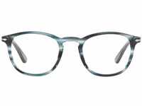 Persol Gestreifte Brille mit eckigem Gestell - Grau PO3143V105117118631