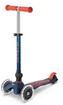 Scooter Mini MICRO DELUXE foldable mit LED R&auml;dern navy blue - MMD196
