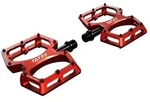 TATZE Flatpedal CONTACT CNC Stahlachse - Uni., rot (Large (Schuhgr&ouml;&szlig;e ab 41EU))