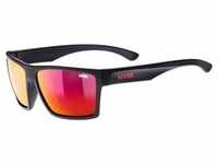 UVEX Sonnenbrille LGL 29 - Uni., black mat/red
