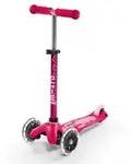 Scooter Mini MICRO DELUXE mit LED R&auml;dern pink - MMD075