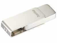 Hama USB-Stick Uni-C Rotate Pro, USB-C 3.1, 32GB, 70MB/s, Silber (32 GB, USB C), USB