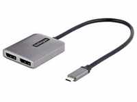 StarTech 2-PORT USB-C MST HUB 4K60HZ (USB C), Dockingstation + USB Hub, Grau