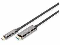 Digitus 4K USB Typ - C auf HDMI AOC Adapterkabel (10 m, HDMI), Video Kabel