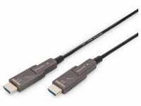 Digitus 4K - HDMI AOC Hybrid Glasfaserkabel mit abnehmbaren Stecker (20 m, HDMI),