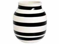 Kähler, Vase, Vase mit Streifen schwarz (1 x, Ø 16.5 x 20 cm)