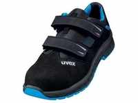Uvex Safety, Sicherheitsschuhe, 2 trend Sandalen S1 69367 blau, schwarz Weite 10