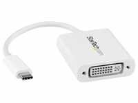 StarTech USB-C TO DVI ADAPTER - WHITE (DVI, 18.70 cm), Data + Video Adapter, Weiss