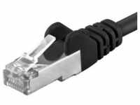 PremiumCord Patch kabel S-FTP Cat6a 7m cerna (S/FTP, CAT6a, 7 m), Netzwerkkabel