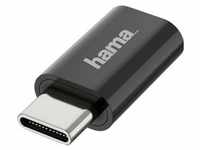 Hama USB-Adapter USB-C (M) bis Micro-USB Typ B (W) (USB 2.0), USB Kabel