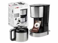 Clatronic KA 3805 Kaffeemaschine silber, 8-10 Tassen, Filterkaffeemaschine, Silber