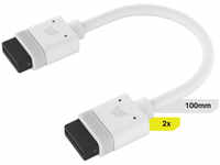 Corsair iCUE LINK Cable 2x 100mm with Straight connectors, White, Modding Beleuchtung