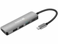 Sandberg 136-32, Sandberg USB-C Dock HDMI+3xUSB+PD (USB C) Grau