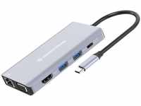 Conceptronic DONN20G, Conceptronic Dock USB-C->HDMI,USB3.0,100WPD 0.25m (USB C) Grau