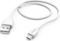 Hama 00201587, Hama USB-Kabel, USB-A - Micro-USB, 1,5 m, Weiss (1.50 m, USB 2.0)