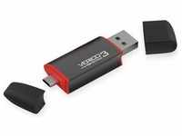 Verico TM20 128GB OTG 3.0 Black (128 GB, USB 3.0, Micro USB), USB Stick, Schwarz