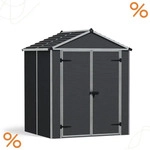 Palram Ger&auml;tehaus Rubicon 185x154cm Grau (61552665) Grau/Silber
