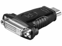 Goobay Goobay HDMI / DVI-D Adapter, HDMI Standard-Stecker (Typ A), Schwarz (DVI,