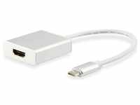 equip USB Typ C Stecker auf HDMI Adapter 15 cm (HDMI, 15 cm), Data + Video Adapter,